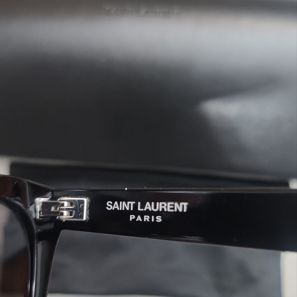 NEW Authentic YSL Black Square Frame sunglasses - Picture 7 of 10